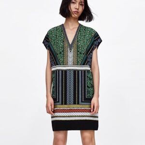ZARA Tribal Print Tunic Dress-S